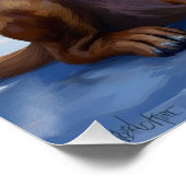 Bullmastiff Dog Guardian of Christmas Manor Art ポスター (コーナー)