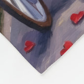 Bullmastiff Dog Valentine's Day  フリースブランケット (角)