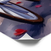 Bullmastiff Dog Valentine's Day  ポスター (コーナー)