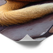 Bullmastiff Fireplace with Christmas Lights ポスター (角)