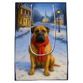 Bullmastiff Holiday Card ミディアムペーパーバッグ (裏面)