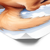 Bullmastiff Winter Forest Holly Christmas Art ポスター (コーナー)