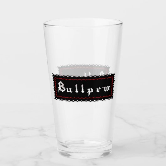 Bullpewバーンアウト名札 タンブラーグラス (正面)