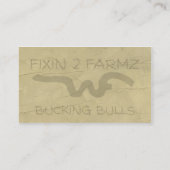 Bullriderのテレホンカード 名刺 (裏面)