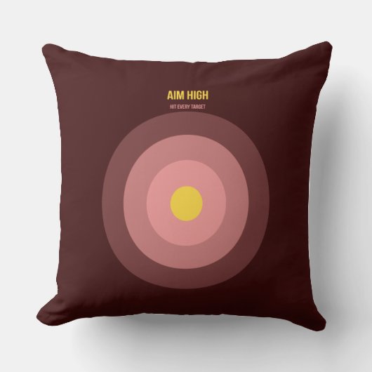 Bulls Eye — 90s Maximalist Throw Pillow | Retro クッション (正面)