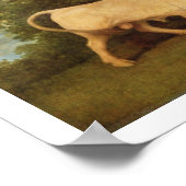 Bulls Fighting, 1786 (パネル上の油) ポスター (角)