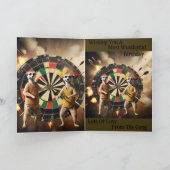 Bullseye Burrow: Meerkat Dartプレイヤー，誕生日 カード (内部)