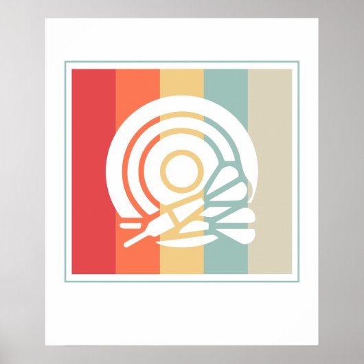 Bullseye Dart Board Dartboard Target ポスター (正面)