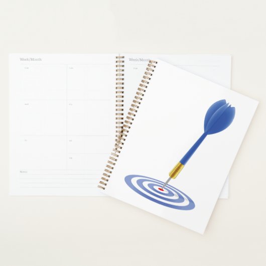 Bullseye Hit Blue Dart on Target プランナー手帳 (ディスプレー)