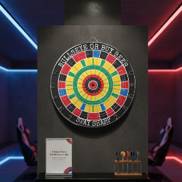 Bullseye or Buy Beer Funny Dartboard Wall Game ダーツボード