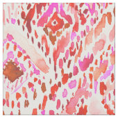 BULLSHの赤いピンクの種族の水彩画無し ファブリック (クローズアップ)