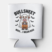 BULLSHEETハロウィーンかわいい牛の幽霊 缶クーラー (正面)