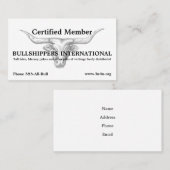 Bullshippers International メンバーシップ 名刺 (正面/裏面)