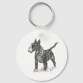Bullterrier Keychain キーホルダー (正面)