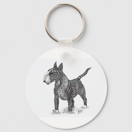 Bullterrier Keychain キーホルダー (裏面)