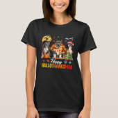 Bully Dog Happy Hallothanksmas Halloween Thanksgiv Tシャツ (正面)