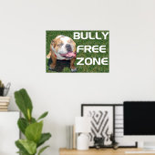 BULLY FREE ZONE 52" x 35"ポスター ポスター (ホームオフィス)