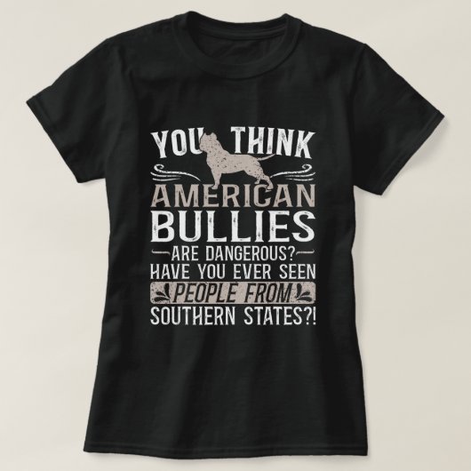 Bully XLピットブルドッグフレンドリーアメリカ州ファンアメリ Tシャツ (デザイン正面)