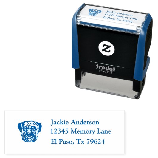 BULMASTIFFイメージ名と差出人住所 セルフインキングスタンプ (インサイチュ)