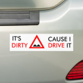 Bumberのステッカーはでこぼこ道汚れた車を意味します バンパーステッカー (車上)