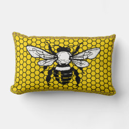 Bumble Bee hive Apiary Throw Pillow ランバークッション