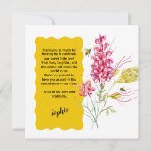 Bumble Bee Honey Bee サンキューカード (裏面)