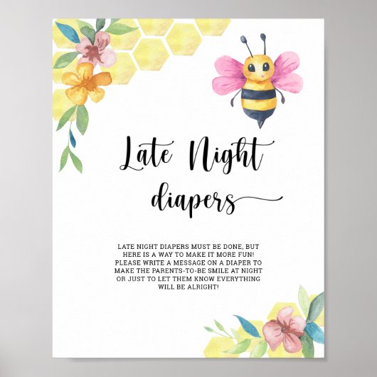 Bumble bee \ Late night diapers game  ポスター (正面)