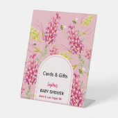 Bumble Bee Pink Florals Cards & Gift Sign  台座サイン (正面)