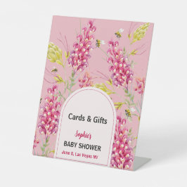 Bumble Bee Pink Florals Cards & Gift Sign  台座サイン