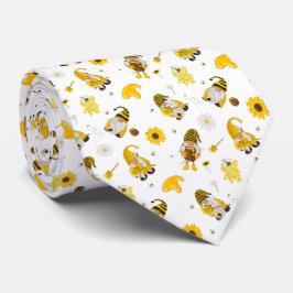 Bumble Bee Sunflower Yellow Gnome Tie ネクタイ
