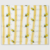 Bumble Bee Wrapping Paper Fly Honey Bee Gift Wrap ラッピングペーパー (フラット)