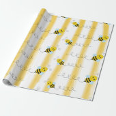 Bumble Bee Wrapping Paper Fly Honey Bee Gift Wrap ラッピングペーパー (アンロールド)