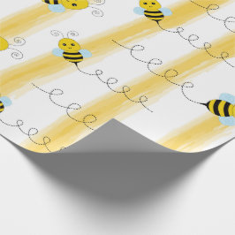 Bumble Bee Wrapping Paper Fly Honey Bee Gift Wrap ラッピングペーパー