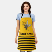 Bumble Bee yellow エプロン (着用した状態)