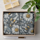 Bumble Bees & Daisies Floral Decoupage 薄葉紙 (ギフト)