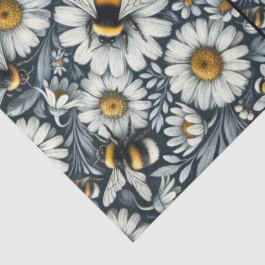 Bumble Bees & Daisies Floral Decoupage 薄葉紙 (詳細)