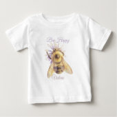 Bumblebee Baby T-Shirt | Whimsical Bee Happy ベビーTシャツ (正面)