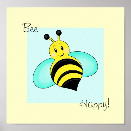 Bumblebee "Bee Happy" Print ポスター (正面)