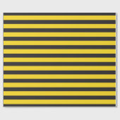 Bumblebee Black Yellow Horizontal Lines Bumble Bee ラッピングペーパー (フラット)