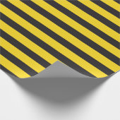 Bumblebee Black Yellow Horizontal Lines Bumble Bee ラッピングペーパー (角)