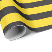 Bumblebee Black Yellow Horizontal Lines Bumble Bee ラッピングペーパー (ロールコーナー)