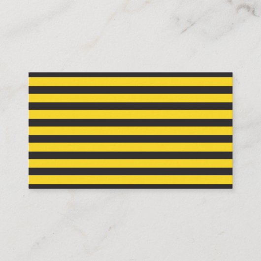 Bumblebee Black Yellow Horizontal Lines Bumble Bee 名刺 (正面)