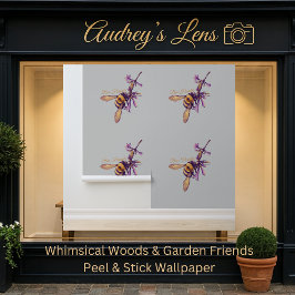 Bumblebee & Chinese Lilac Floral Nursery 壁紙