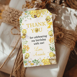 Bumblebee First Bee Day Birthday Party Thank You ギフトタグ