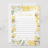 Bumblebee Floral Time Capsule Note Message Card サンキューカード (正面)