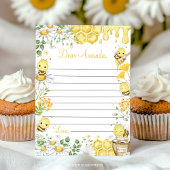 Bumblebee Floral Time Capsule Note Message Card サンキューカード