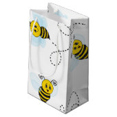 Bumblebee Flying Yellow Black Bumble Bee スモールペーパーバッグ (裏面アングル)