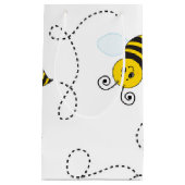 Bumblebee Flying Yellow Black Bumble Bee スモールペーパーバッグ (正面)