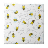 Bumblebee Flying Yellow Black Bumble Bee タイル (正面)