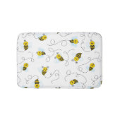 Bumblebee Flying Yellow Black Bumble Bee バスマット (正面)